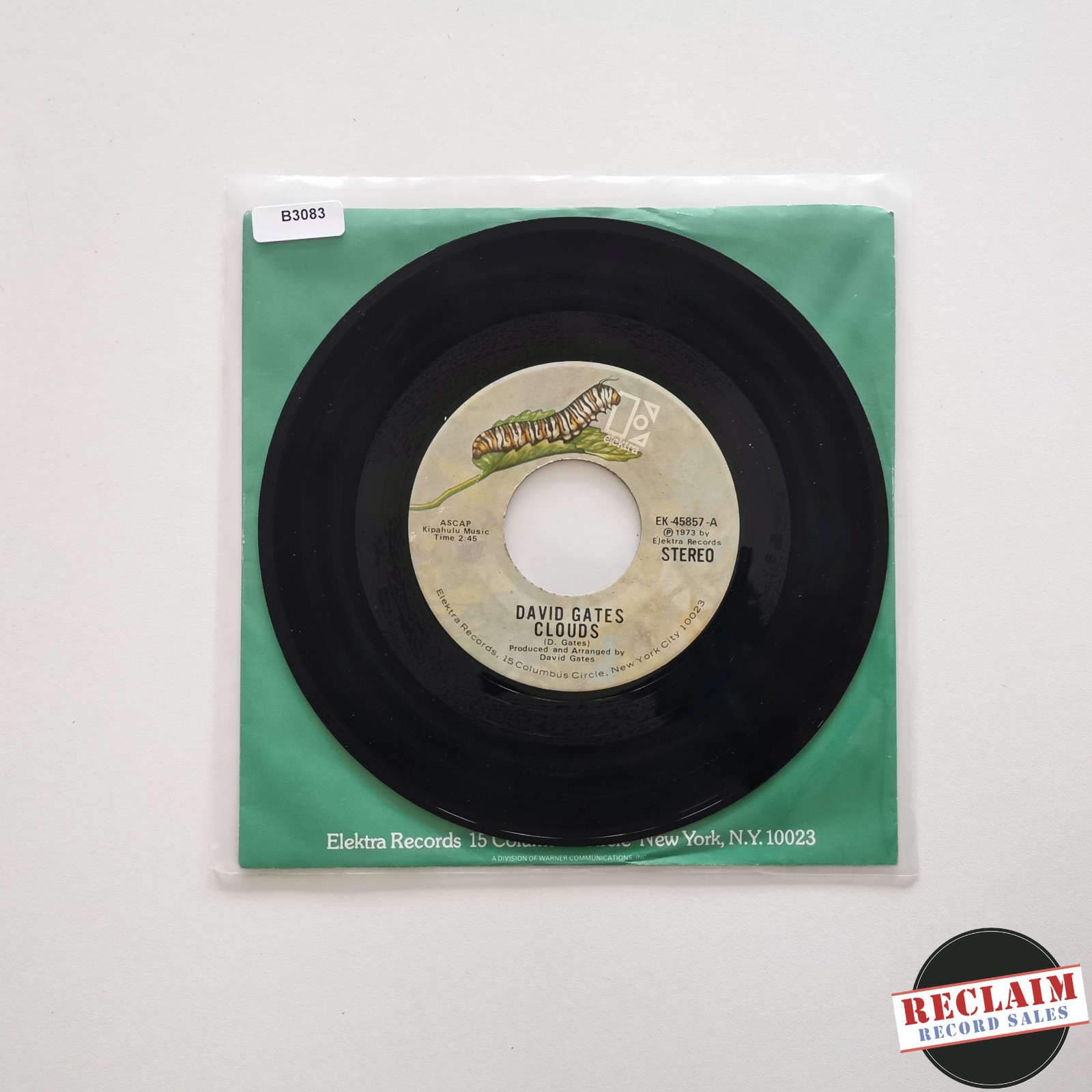 david gates - clouds 7" vinyl record VG