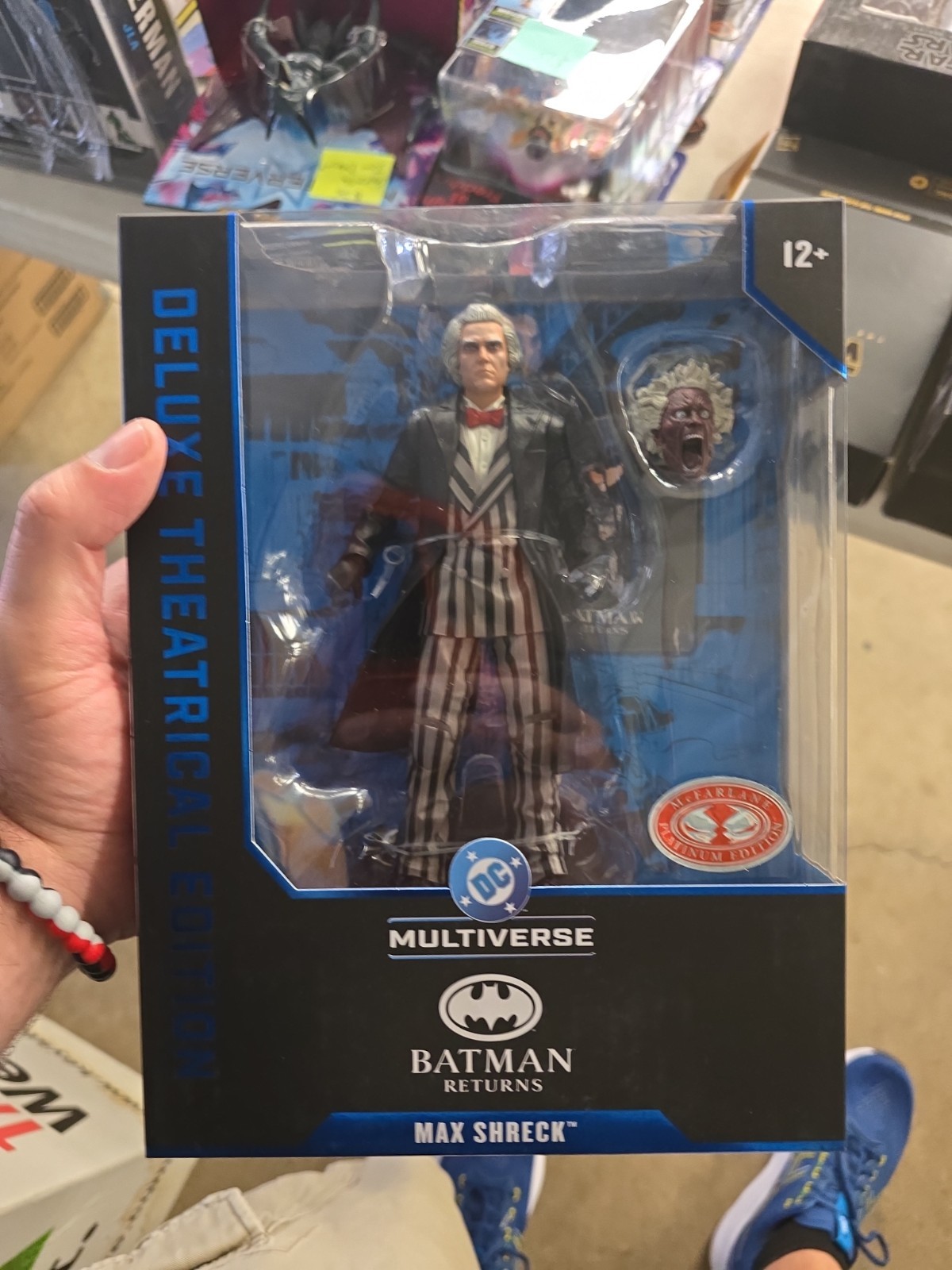 Mcfarlane DC Multiverse Max Shreck Batman Returns personaggio teatrale rosso platino