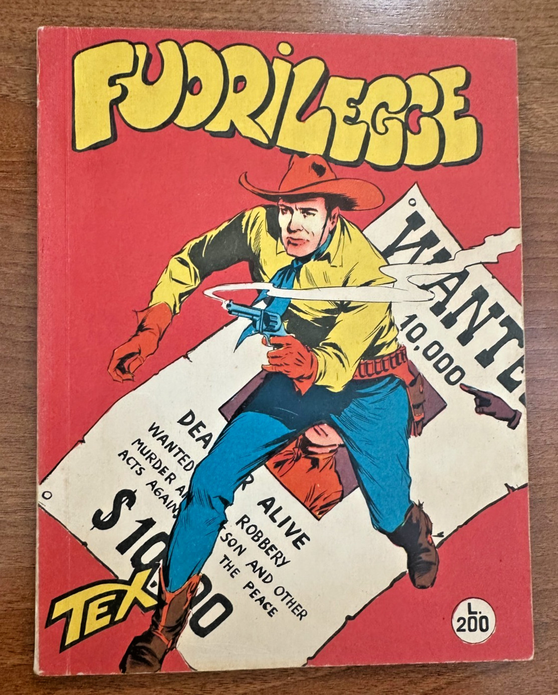 BONELLI TEX N.3 FUORILEGGE SPILLATO 478 CENSURATO BELLISSIMO