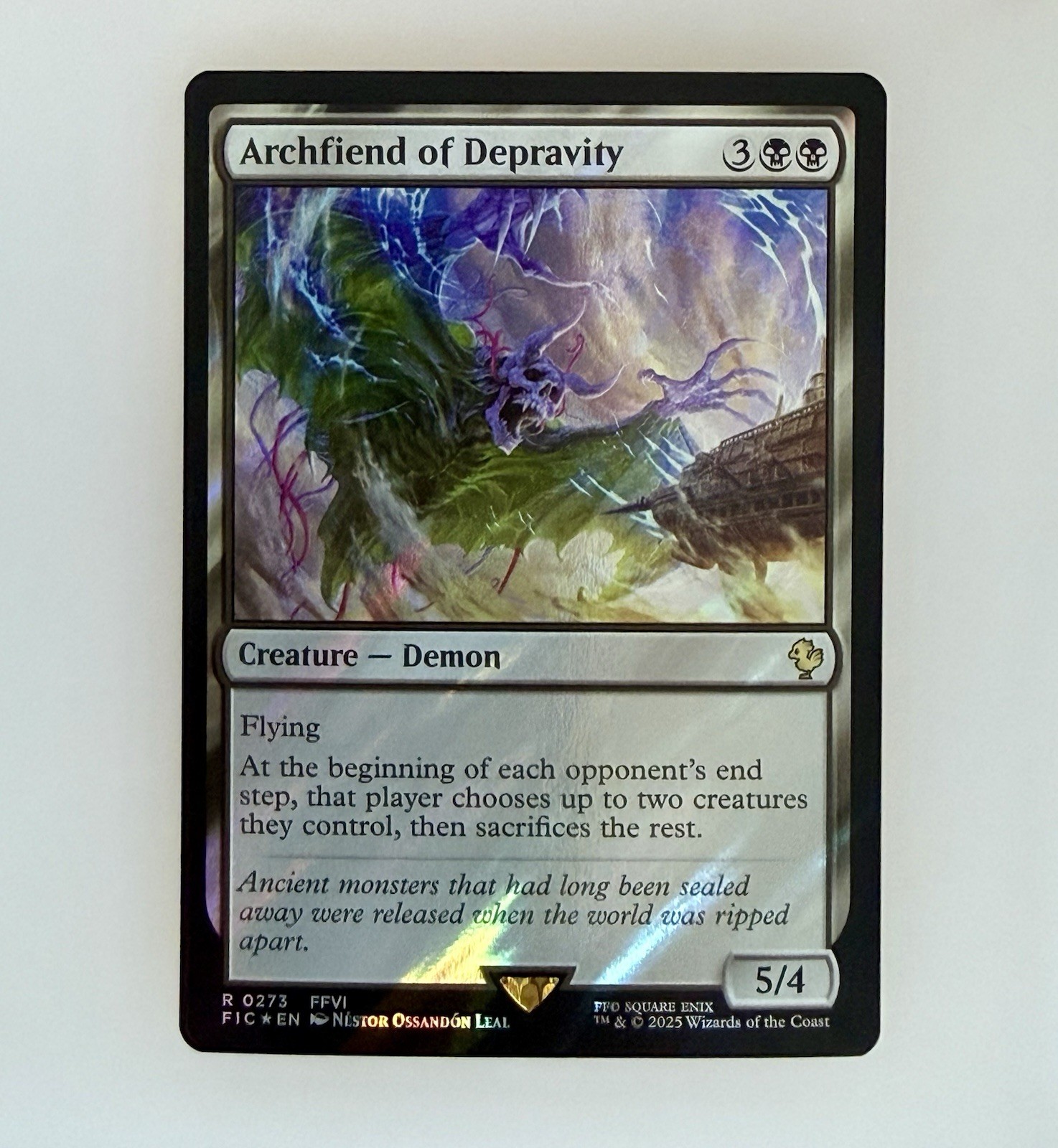 MTG: Archfiend of Depravity (Surge Foil) Commander: Final Fantasy Foil NM