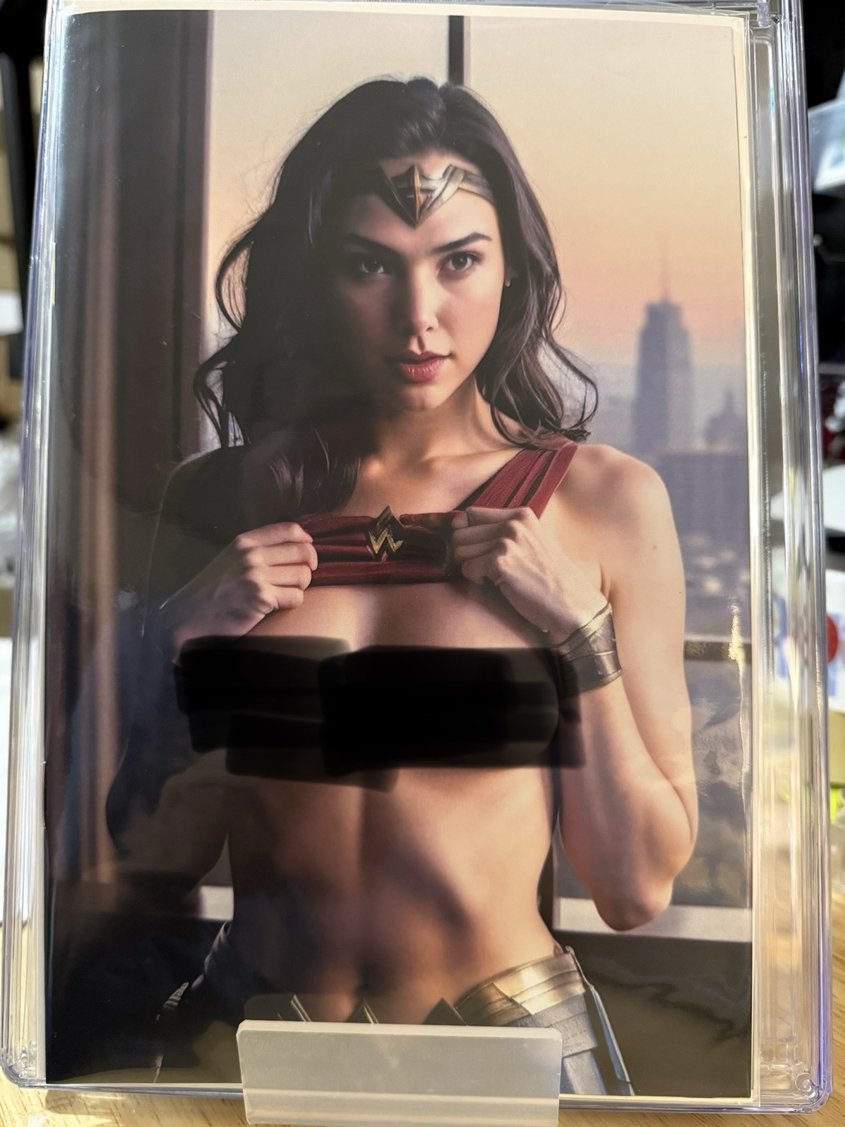 Fotografia 4x6 firmata Gal Gadot Wonder Woman originale, non autenticata