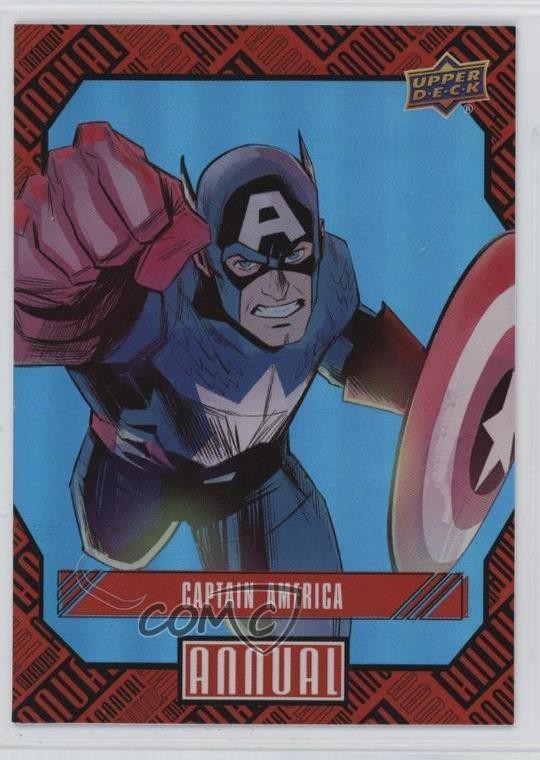2023-24 Upper Deck Marvel Annual Blue Captain America #8 b7b