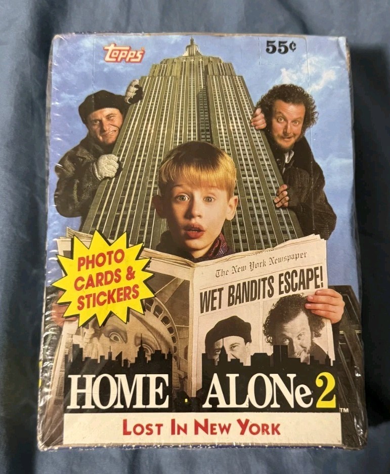 1992 Topps Home Alone 2 carte collezionabili perse a New York scatola sigillata 36 confezioni