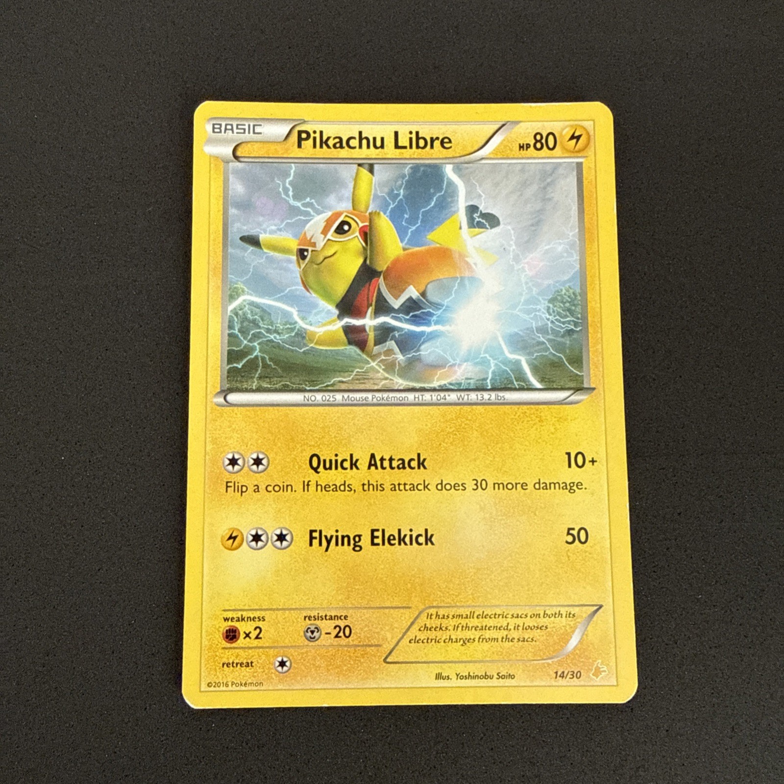 Pokemon Pikachu Libre (14 - Non-Holo) [XY Trainer Kit: Pikachu Li... - 14/30]-NM