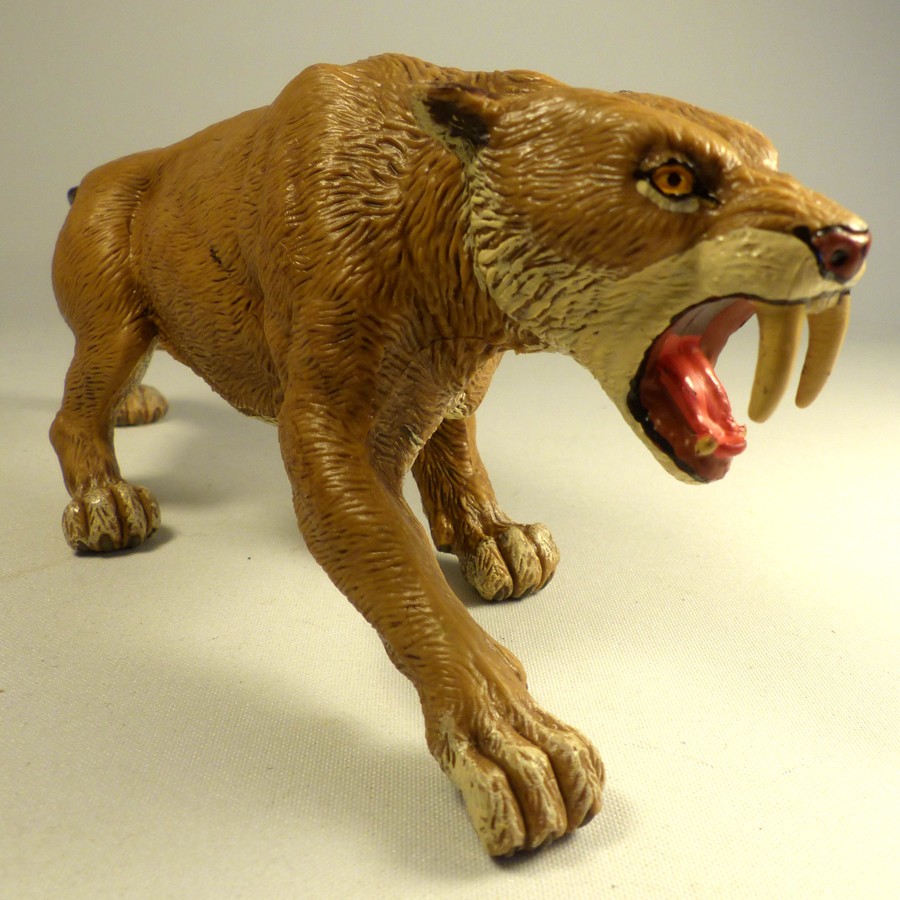 Modellino PAPO Smilodon TIGRE DAI DENTI A SCIABOLA lungo 6 pollici (2010) 55022