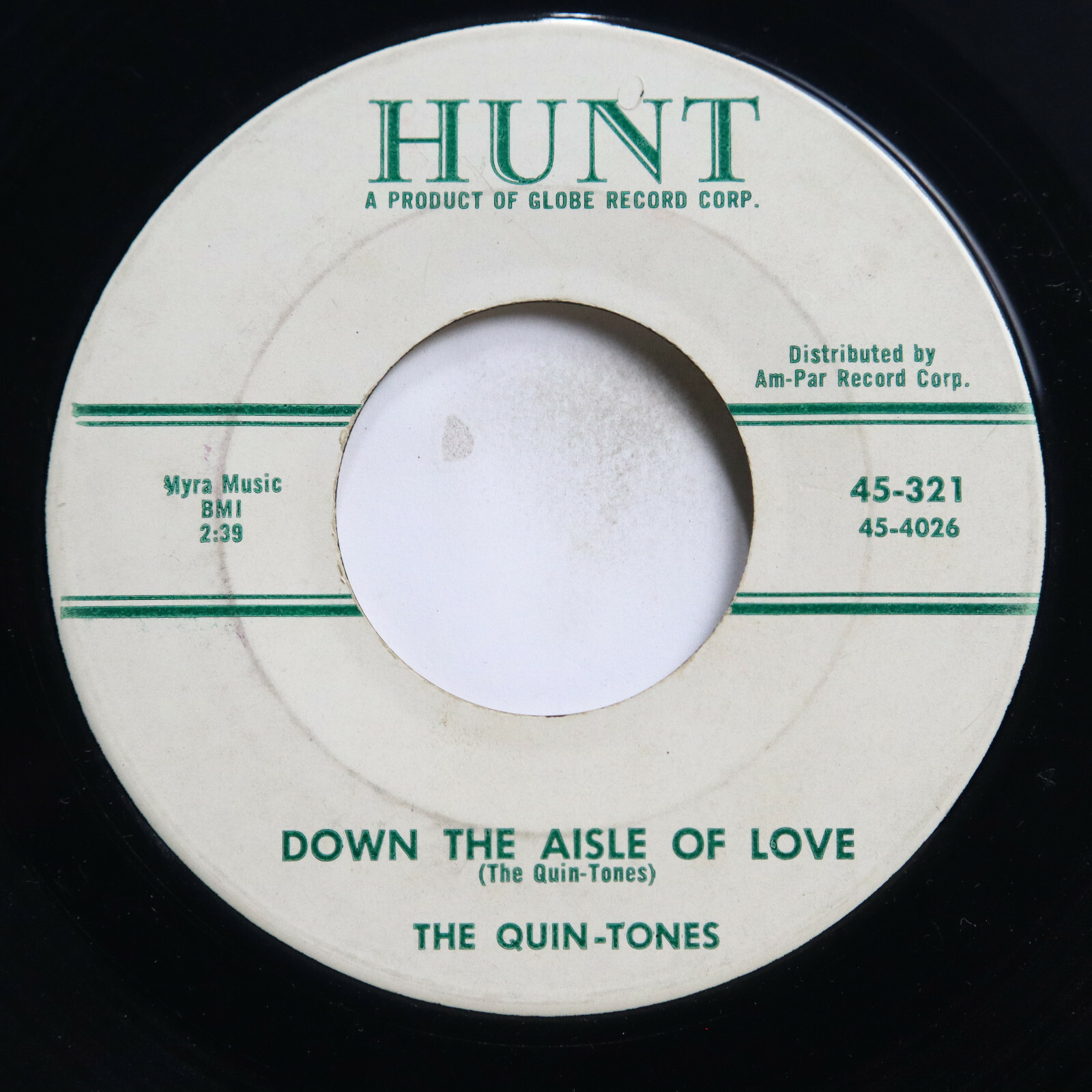 QUIN-TONES - DOWN THE AISLE OF LOVE / PLEASE DEAR - DOO WOP 45