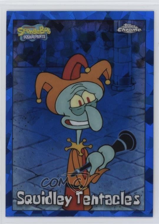 2025 Topps Chrome Sapphire Spongebob 25th Squidley Tentacles #122 1tq8