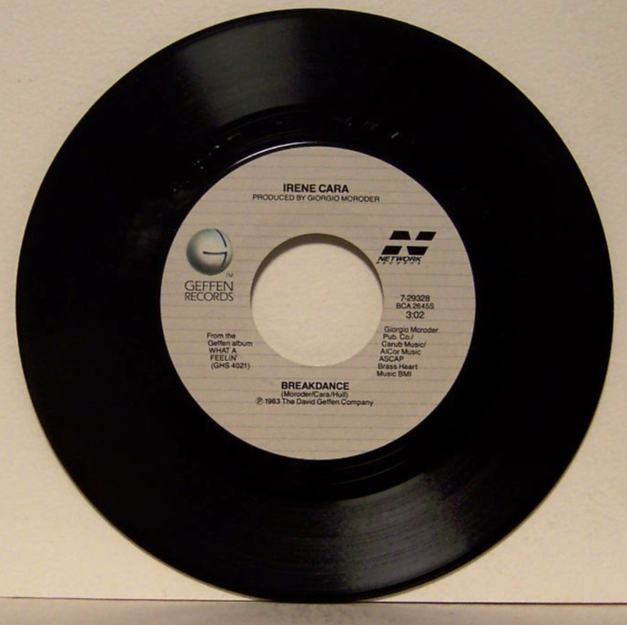 IRENE CARA - BREAKDANCE / CUE ME UP - 1983 7" 45rpm VINYL RECORD