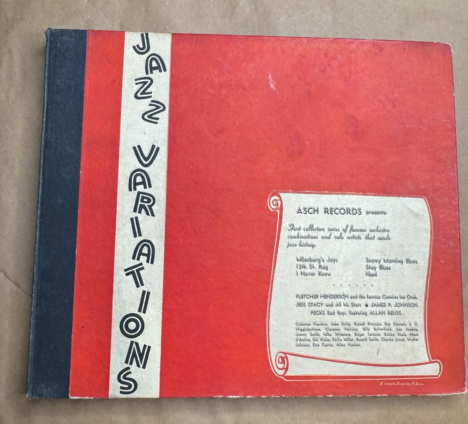 JAZZ VARIATIONS ASCH 78 RPM RECORD SET 350 FLETCHER HENDERSON JAMES P JOHNSON