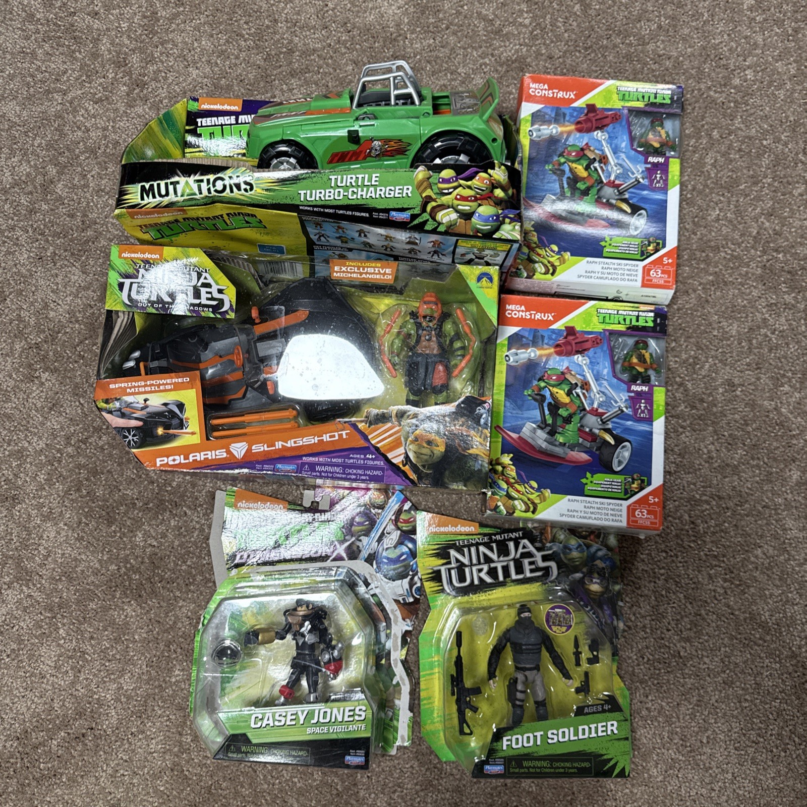 Lotto di 6 giocattoli Teenage Mutant Ninja Turtles TMNT. Leggi Descrizione