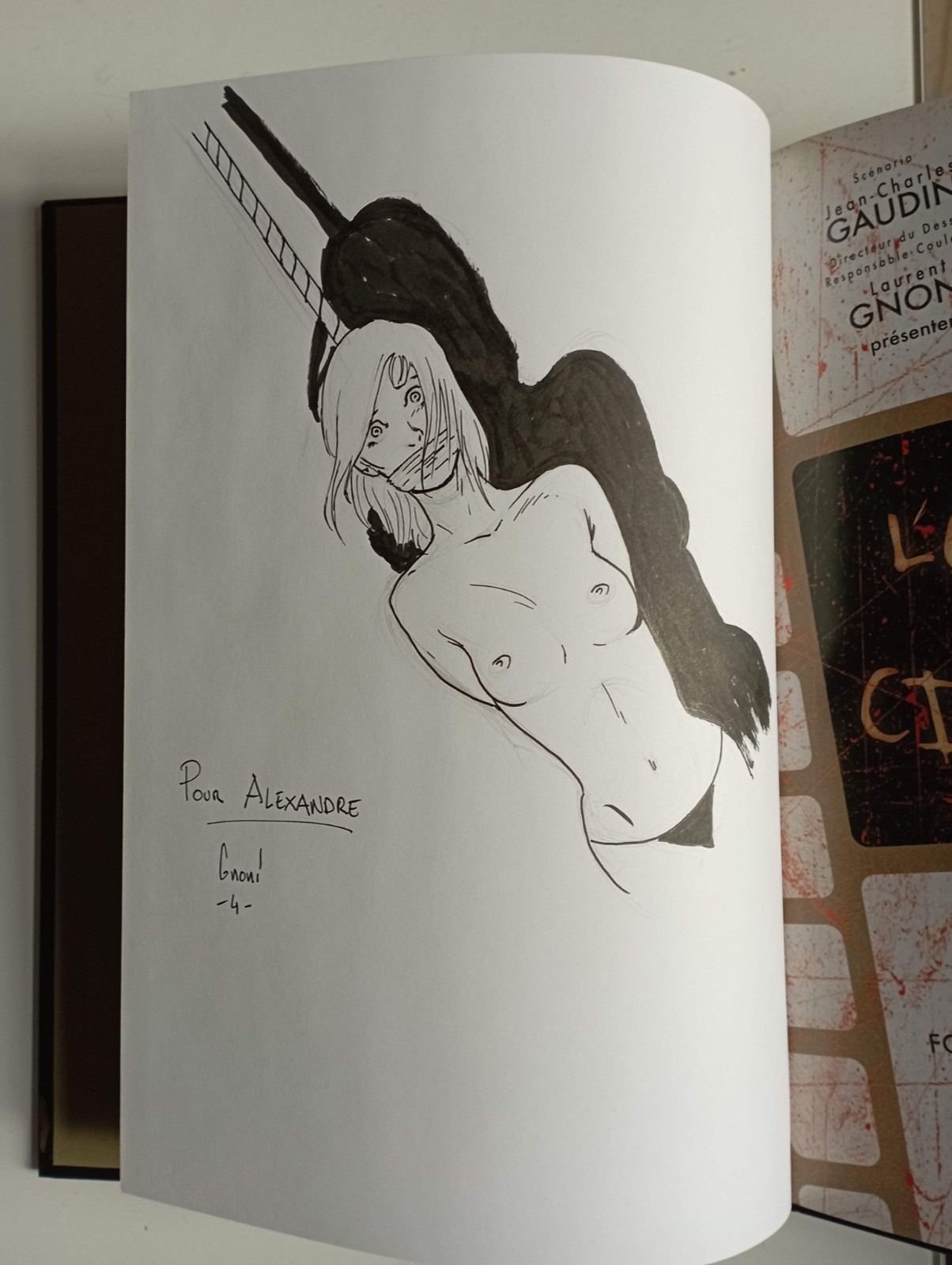 BD Dédicace Gaudin Gnoni L'ombre du Cinéphage Bobine 1 Fondu au noir