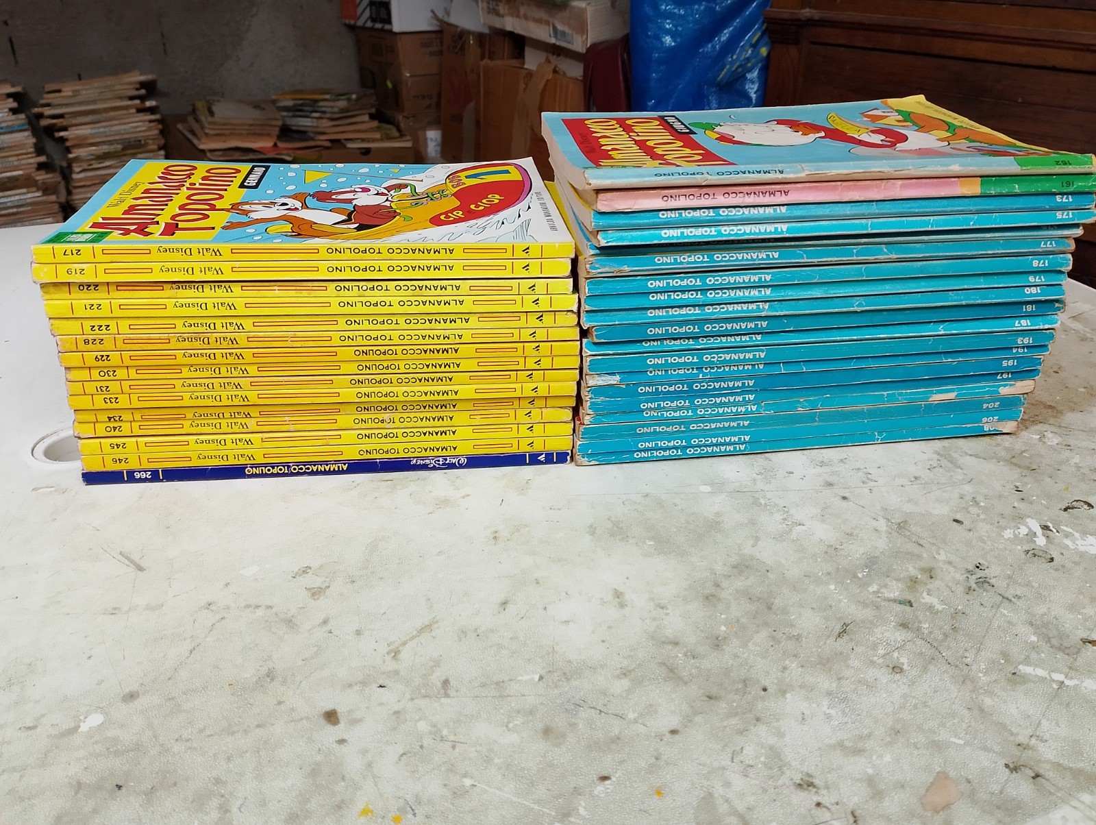 ALMANACCO TOPOLINO ALBI D'ORO DAL 1970 AL 1975 34 PZ BLOCCO-MONDADORI-WAL DISNEY