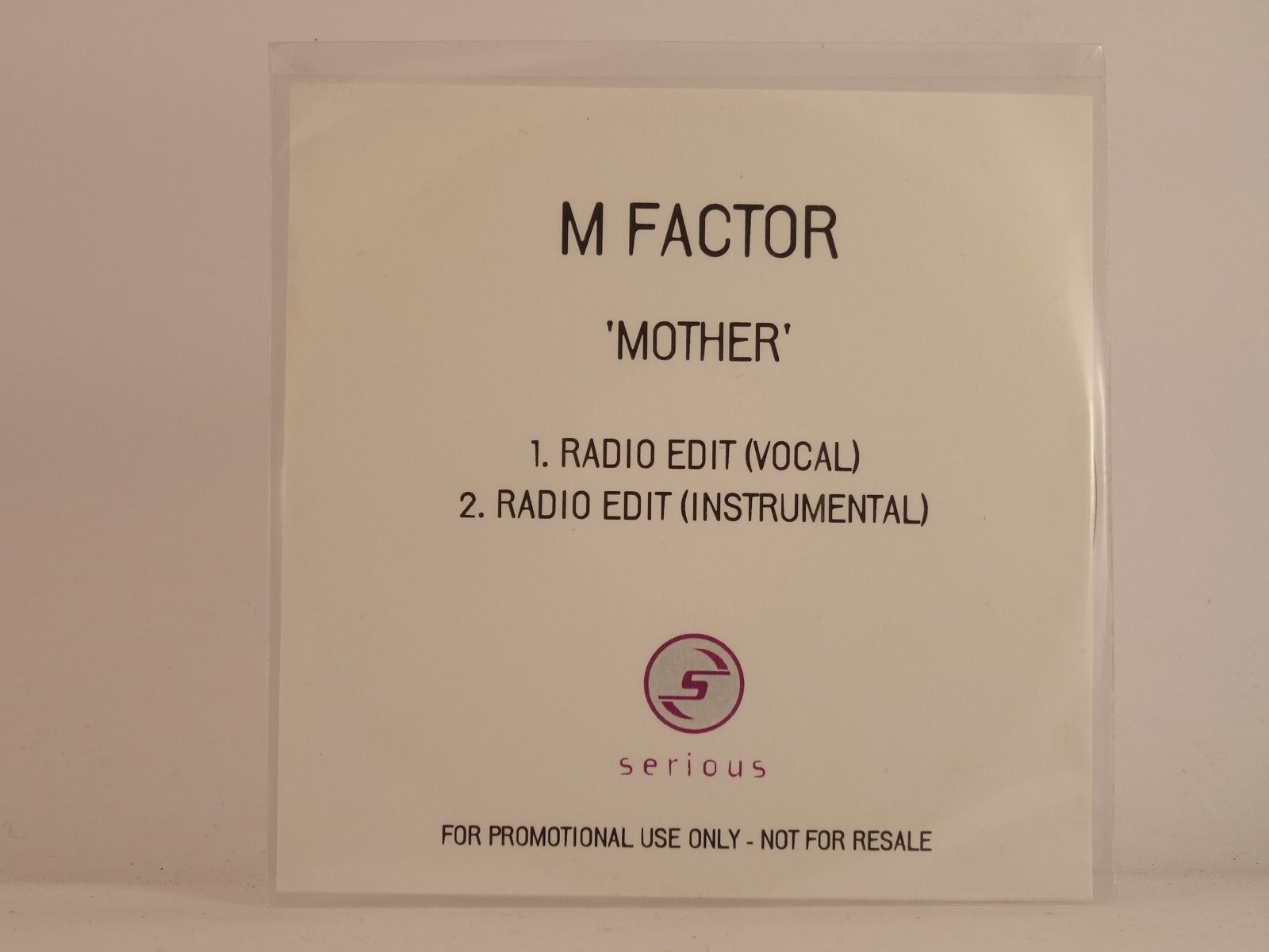 M FACTOR MOTHER (I80) 2 Track Promo CD Single including White Sleeve 