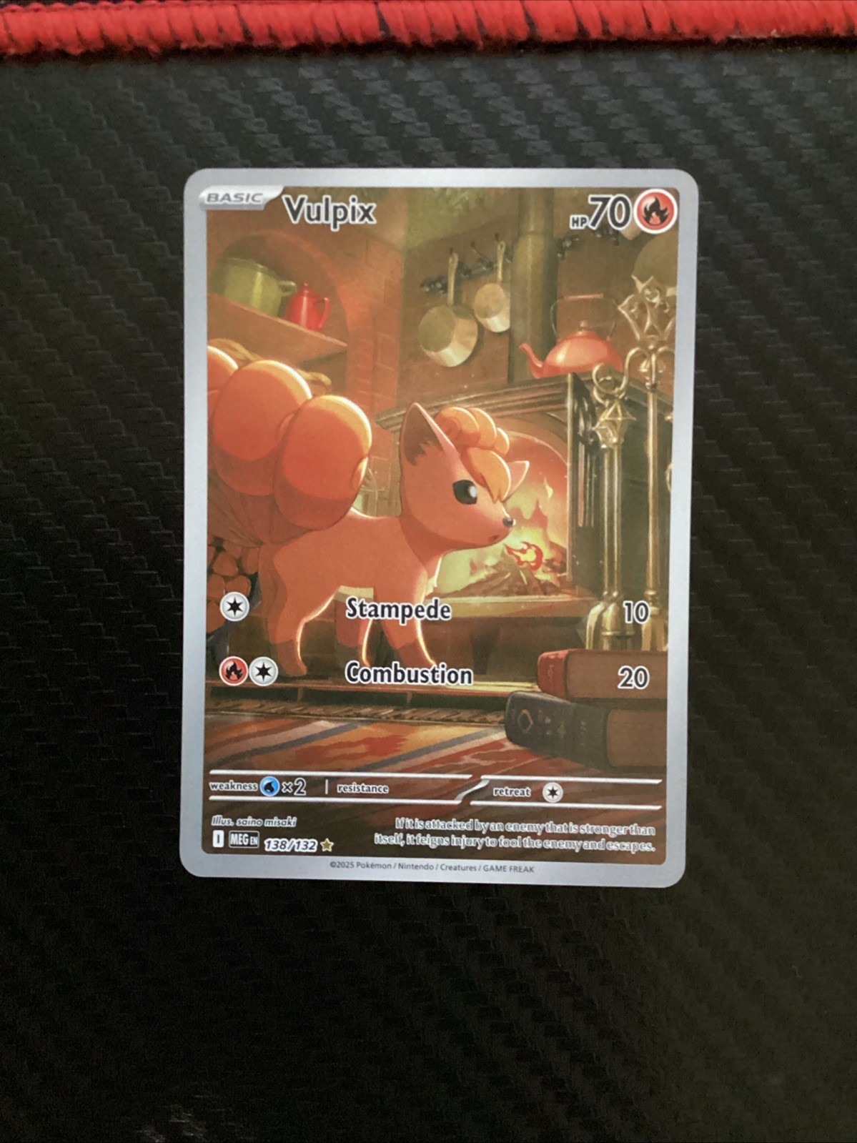 Pokémon TCG Vulpix 138/132 - Illustration Rare - Mega Evolution - Near Mint