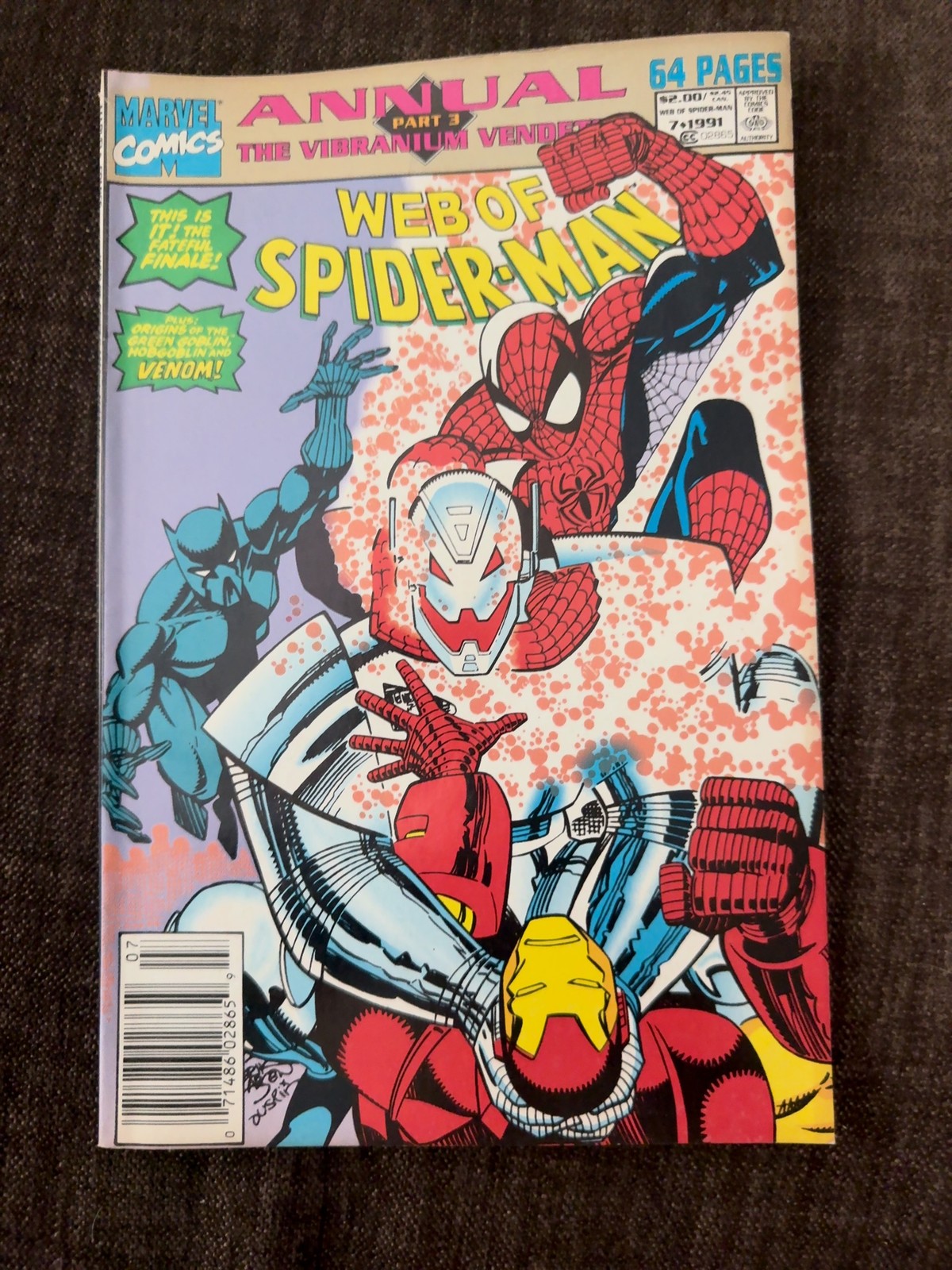 Web of Spider-Man Annual #7 1991 Vibranium Vendetta Marvel Comics
