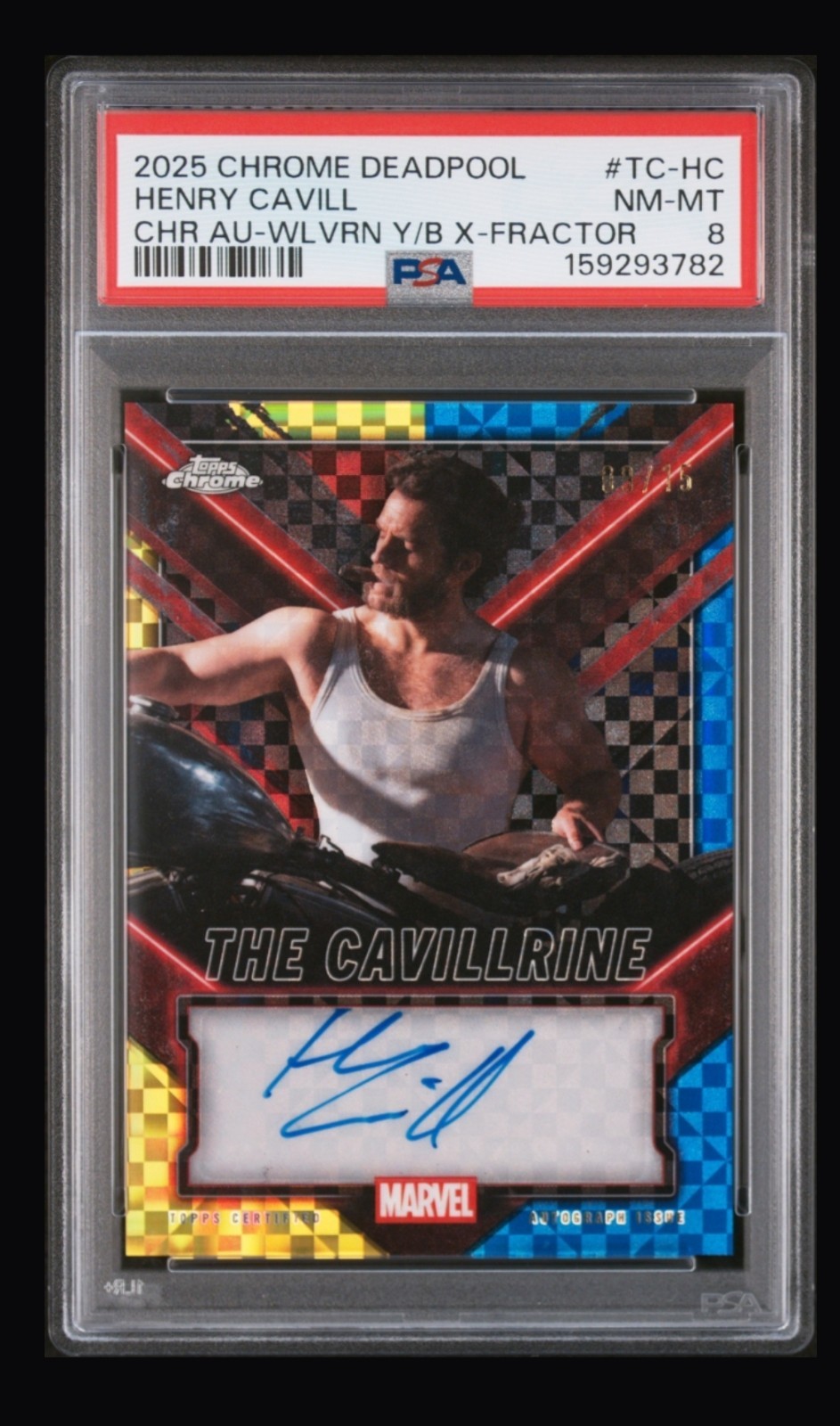 2025 Topps Chrome Deadpool Chrome Autographs Henry Cavill / The Cavillrine