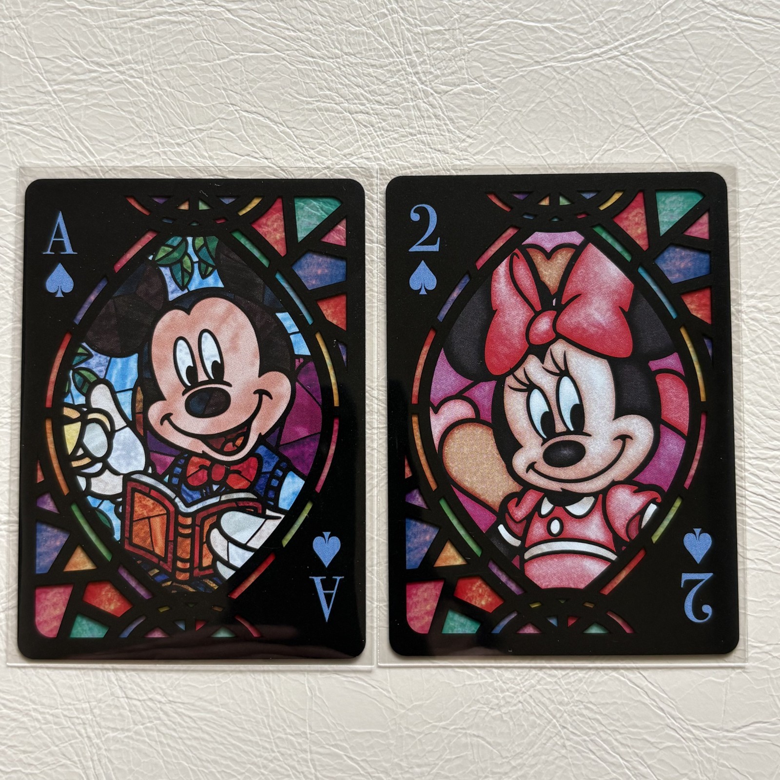 Mickey & Minnie Mouse Disney STAINED GLASS REFRACTOR  2023 TENYO JAPAN
