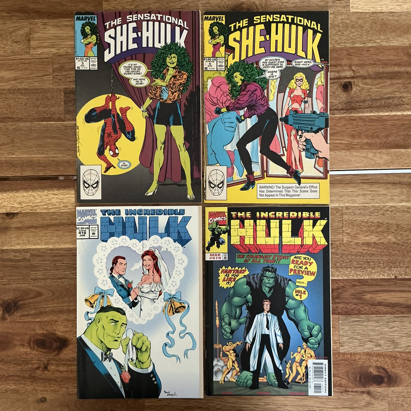 Marvel She Hulk Comic Bundle Issue 3 4 & The Incredible Hulk Issue 418 474