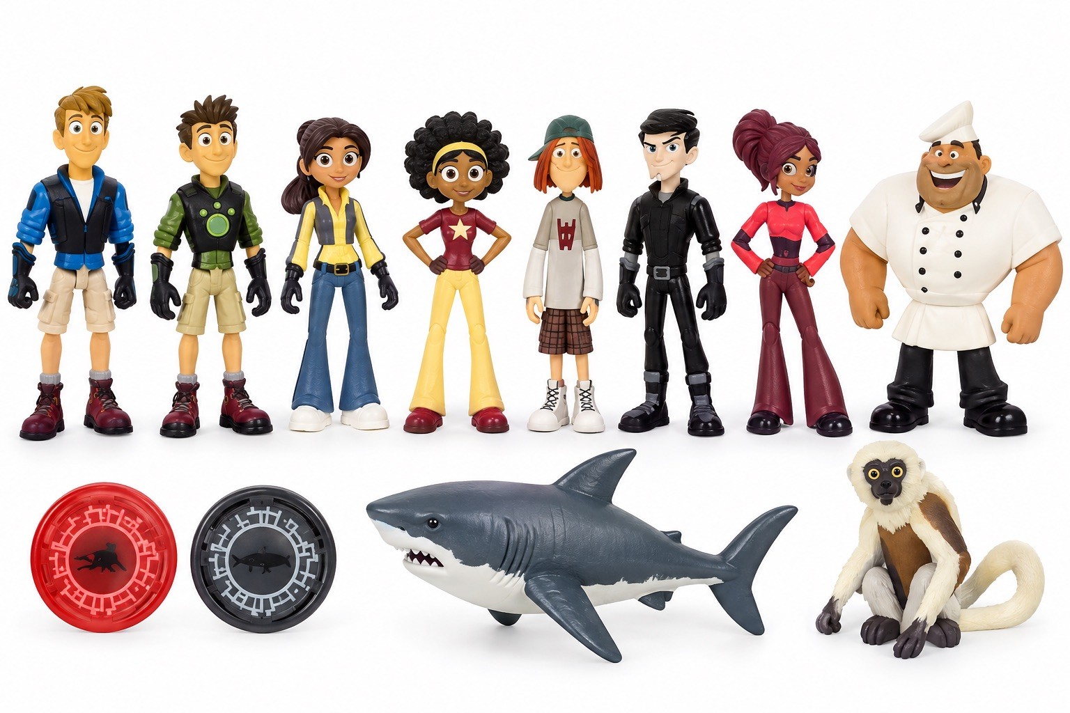 Wild Kratts Heroes & Villains confezione da 10 action figure set regalo NUOVO SIGILLATO PBS bambini