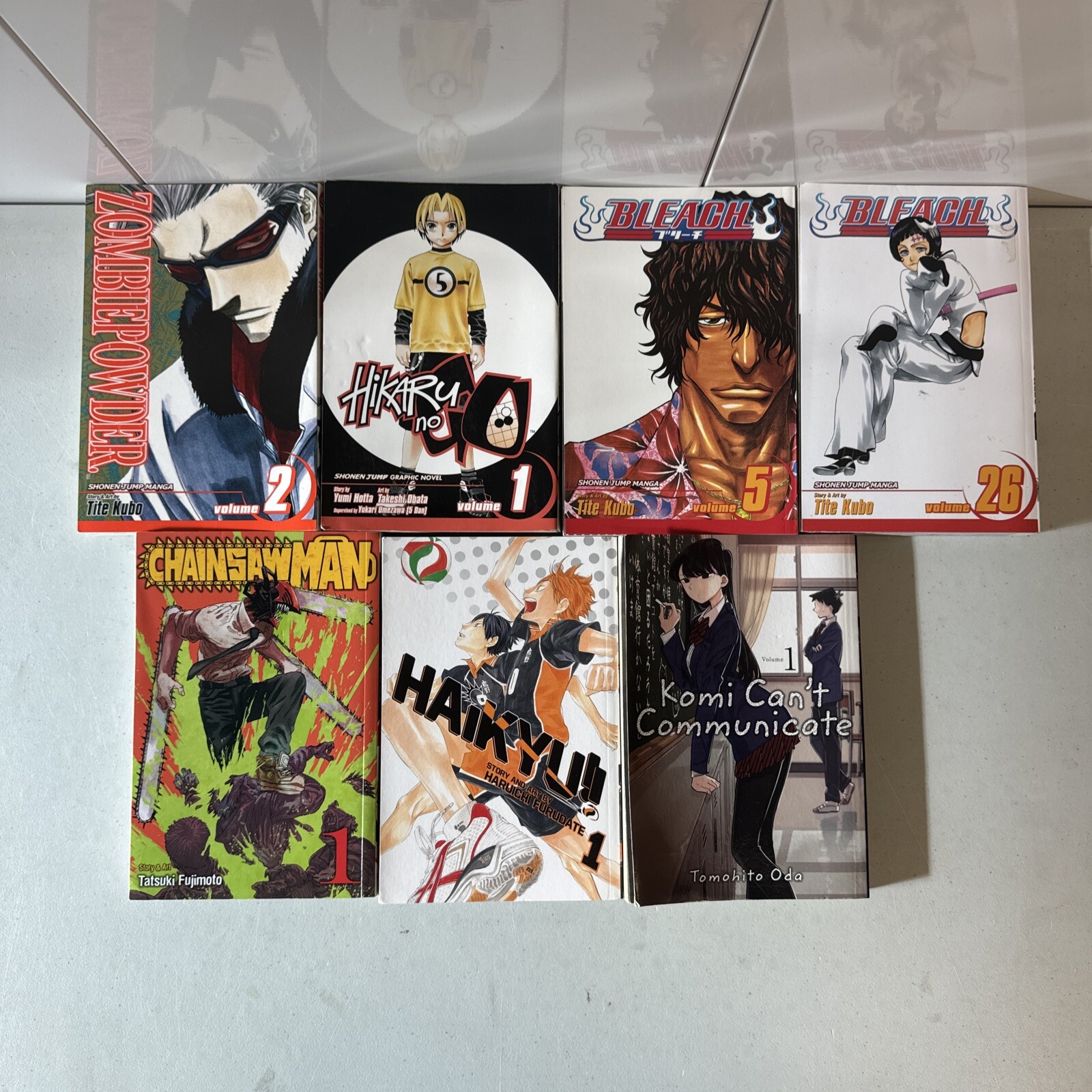 Lotto di 7 manga Shonen Jump - Viz Media - Bleach Chainsaw Man Haikyu