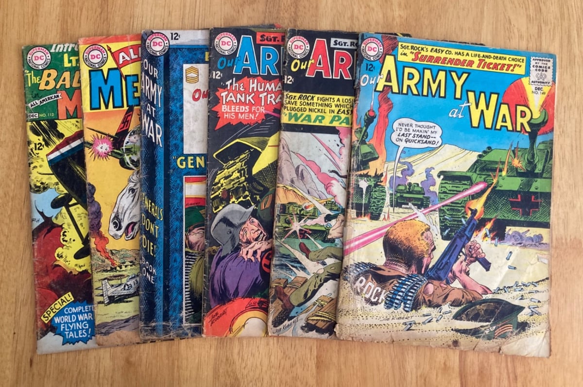 Lotto di *6* fumetti DC War anni 60 di bassa qualità! (Vedi Pix...)