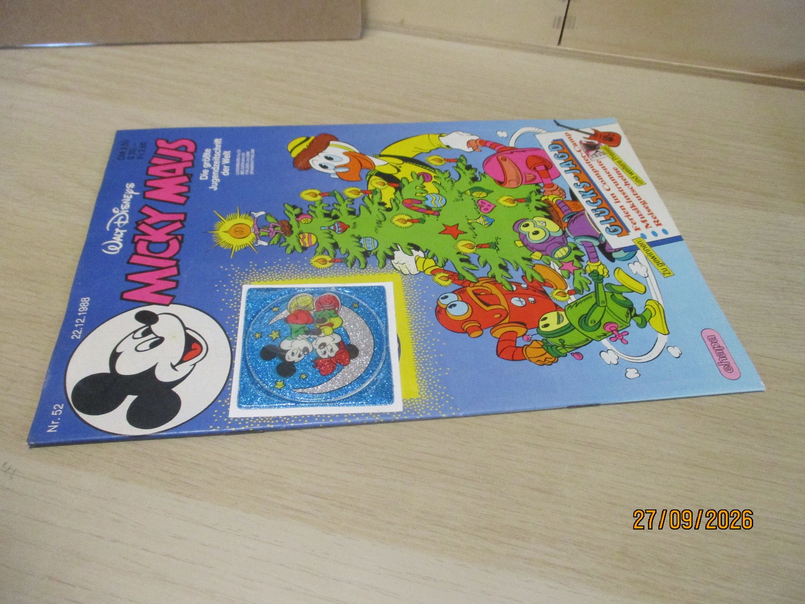 Topolino 52 / 1988 con supplemento adesivo cover
