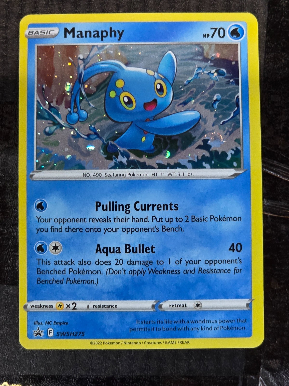 Pokemon SWSH Black Star Promo Manaphy SWSH275 LP
