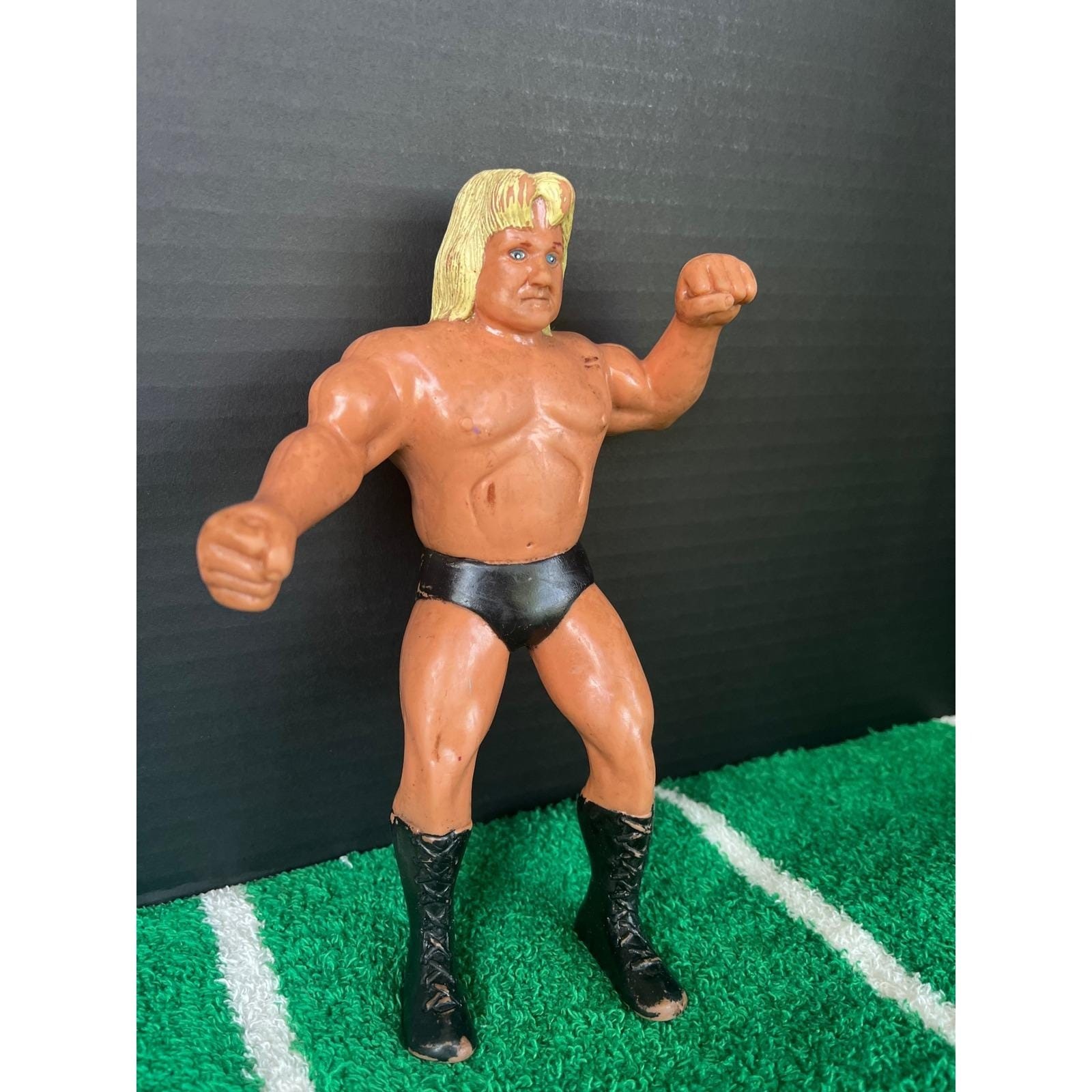 1985 LJN WWF Greg the Hammer Valentine Wrestling Action Figure Rubber 8 inch