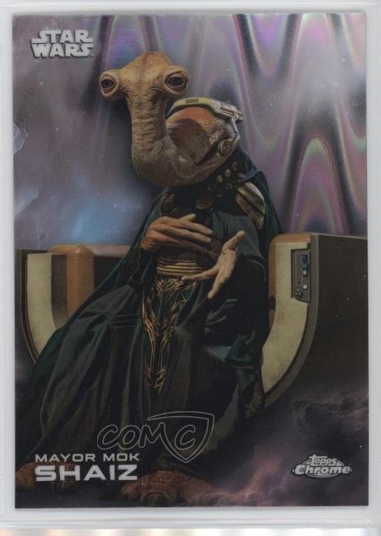 2025 Topps Chrome Star Wars RayWave Refractor Mayor Mok Shaiz #134 07sf