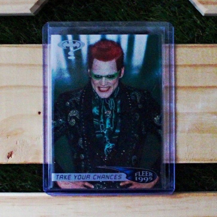 Fleer 1995 Batman Forever Riddler Jim Carrey #21 Take Your Chances Card