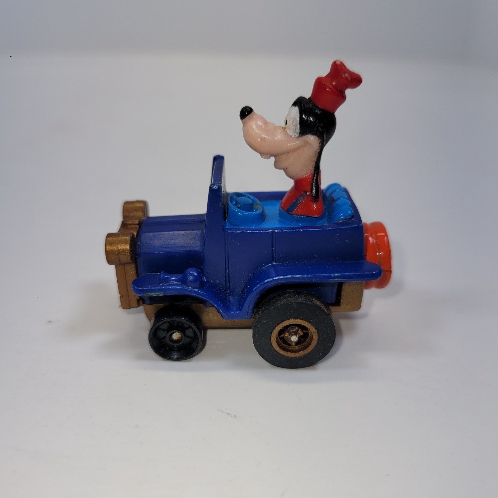VINTAGE 1988 DISNEY GOOFY AUTO GIOCATTOLO IN BLU • HAMBURGER KING GIOCATTOLO 3031B54