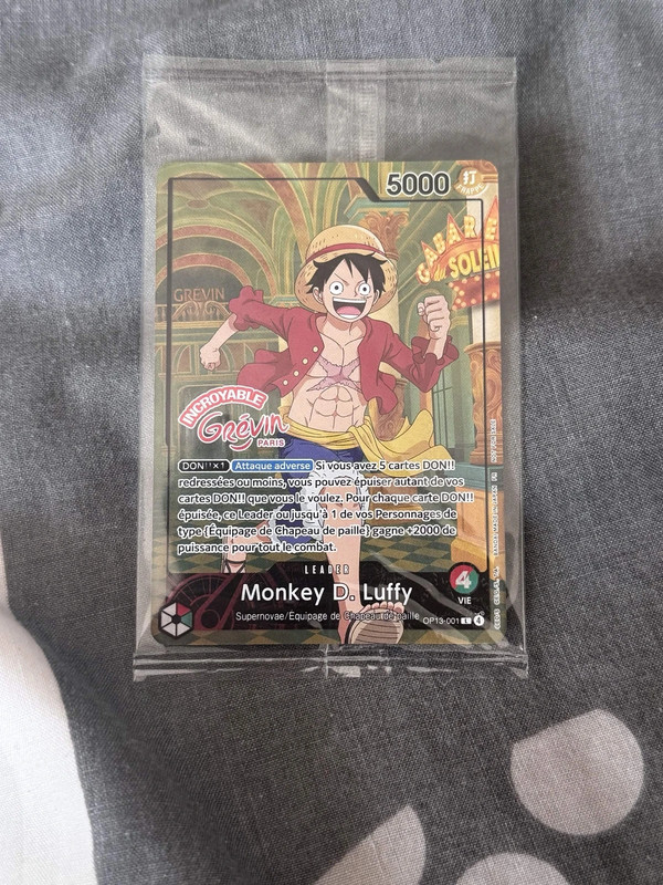 Carte one piece monkey d luffy musée grevin op13-001