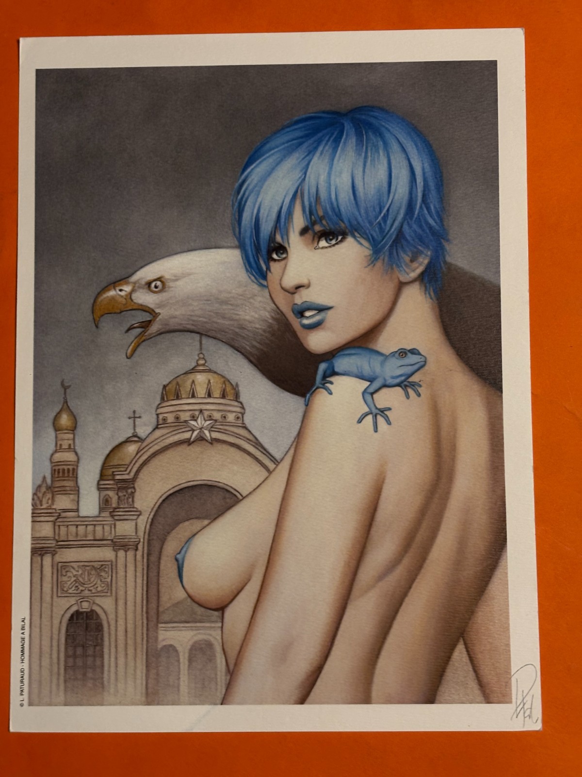 PATURAUD EX LIBRIS SIGNE HOMMAGE A BILAL 18 X 25 TONNERRE DE BULLES  NEUF