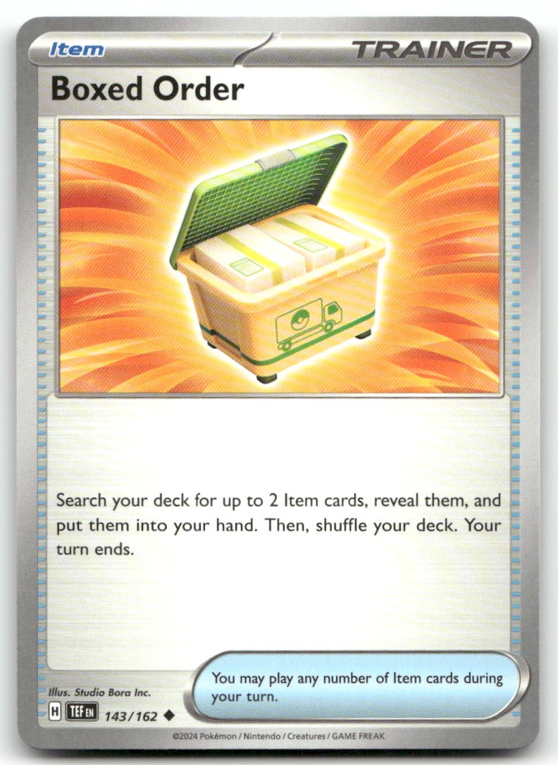 Boxed Order 143/162 Forze Temporali Non Comuni Pokemon Near Mint