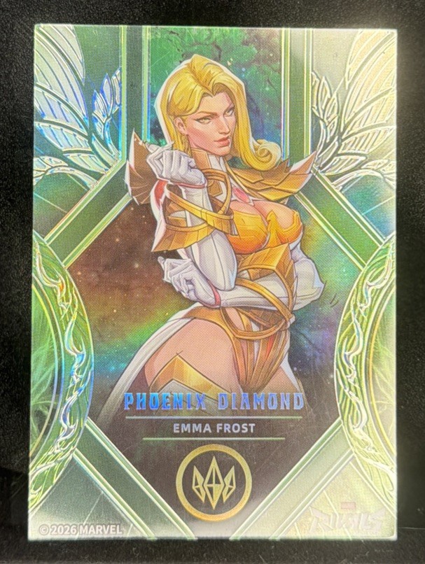Emma Frost 2026 Cardfun Marvel Rivals Eternal Glory Phoenix verde diamante /50
