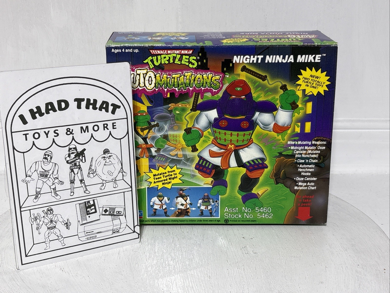 Vintage TMNT Teenage Mutant Ninja Turtles AutoMutations Night Ninja Mike 1993