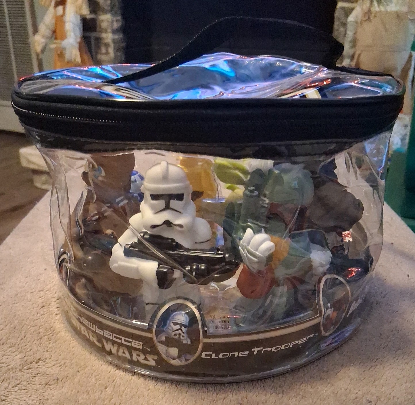 STAR WARS 2008 Disney Parks esclusivo set completo di personaggi giocattolo bagno/piscina come nuovi