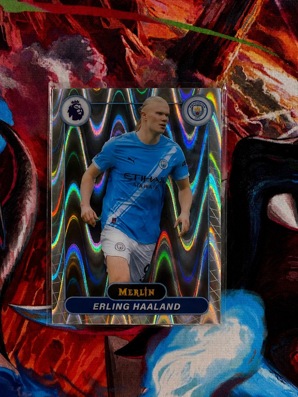 Topps Merlin 2025/26 Erling Haaland Wave Refractor Manchester City