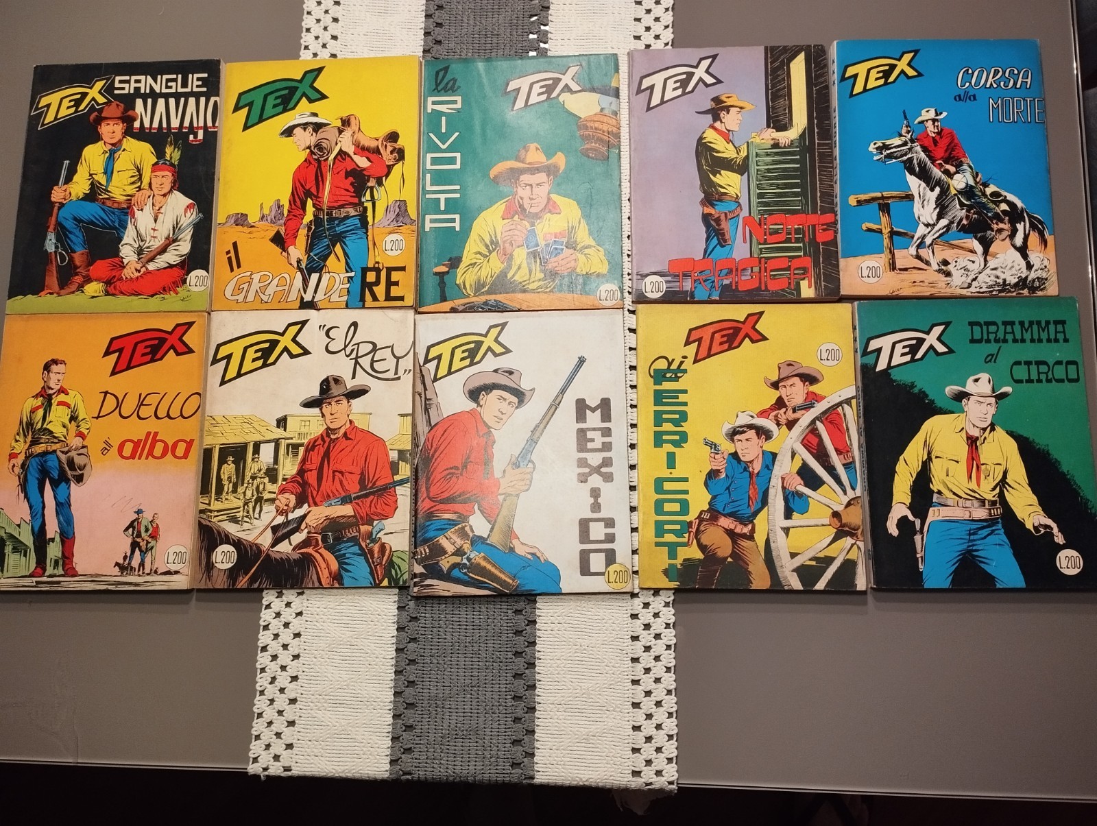 Tex Gigante lotto 23 fumetti n. 51-121 Edizioni Araldo Western Bonelli 1962