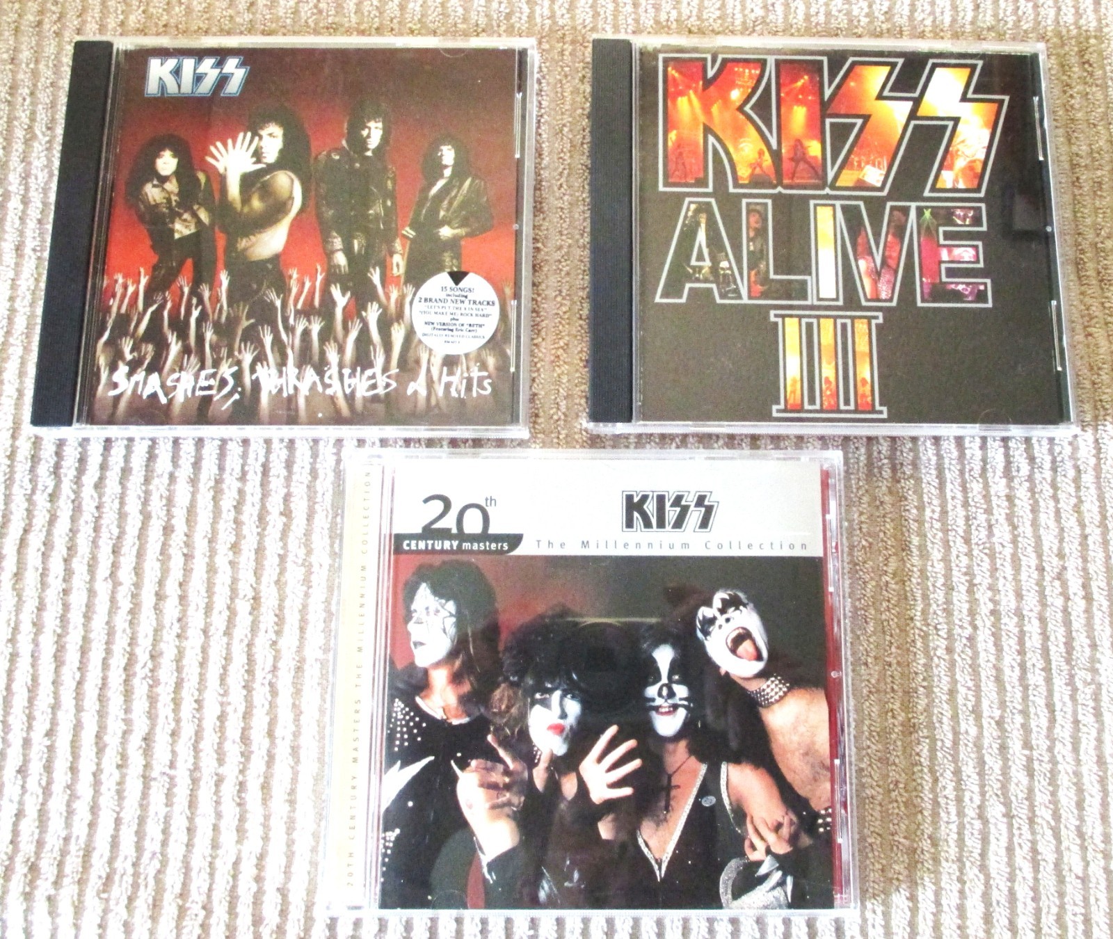 Kiss CD Lot Of 3 Smashe Thrashes Hits Alive III SEE DESCRIPTION VERY GOOD  Lot 2