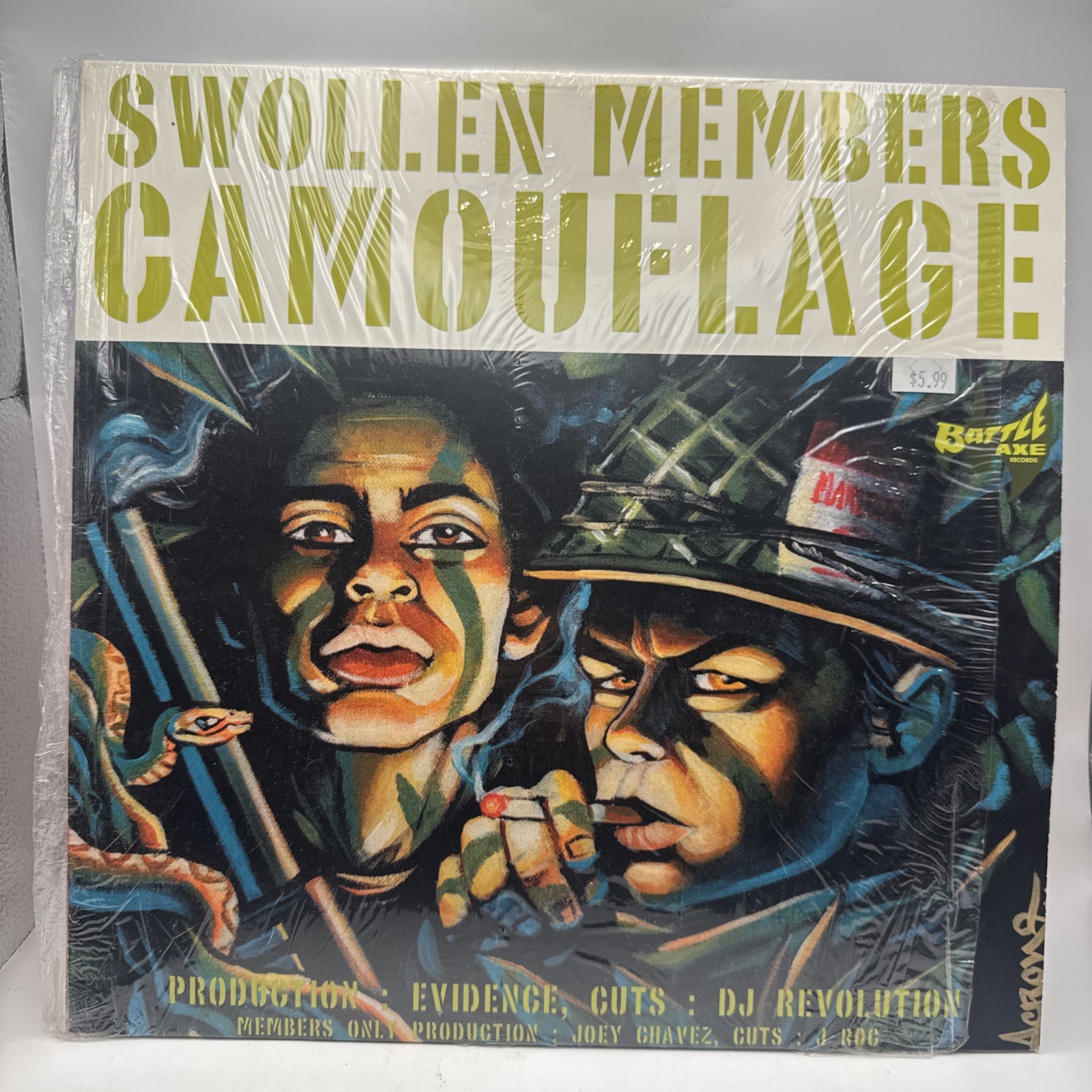SWOLLEN MEMBERS CAMOUFLAGE MEMBERS ONLY 12" 2000 RARE EVIDENCE Vinyl Record 