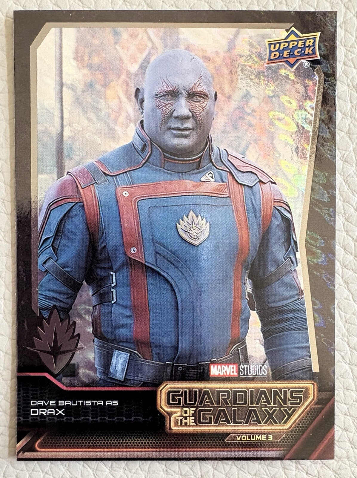 2024 UD Guardiani della Galassia Nero Parallelo Arancione Ensemble E-3 DRAX