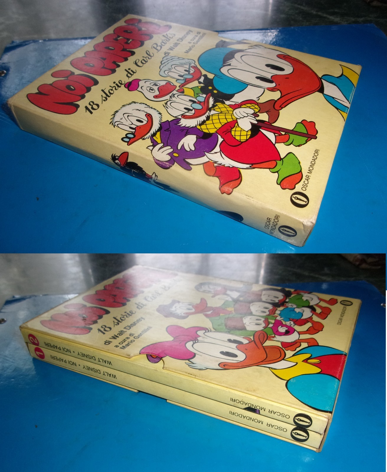 Walt Disney Cofanetto 2 volumi NOI PAPERI 18 storie di Carl Barks 1^ ediz. 1978