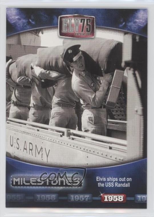 2010 Press Pass Milestones Elvis Presley spedisce sulla USS Randall #28 2d8