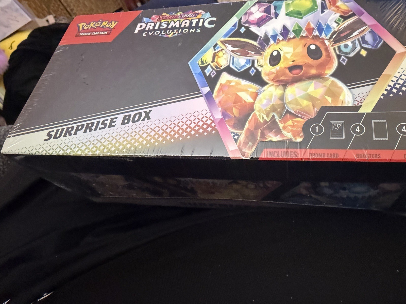 Pokémon TCG Evoluzioni Prismatiche Surprise Box sigillato in fabbrica Eevee SV8.5
