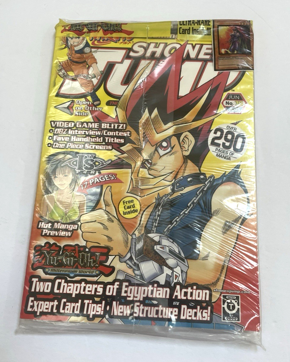 Shonen Jump Manga Magazine Giugno 2005 Vol 3 Numero 6 con Ultra Rara Yu-Gi-Oh! Card