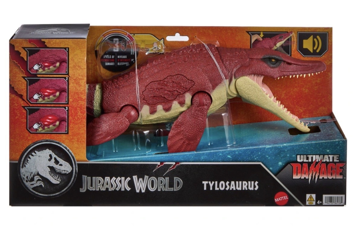 Jurassic World TYLOSAURUS Dinosaur Action Figure Ultimate Damage Light & Sound 