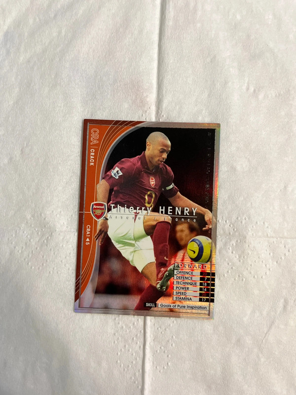 Carta Panini WCCF 2005-2006 Thierry Henry Arsenal CRA1/5 Crack