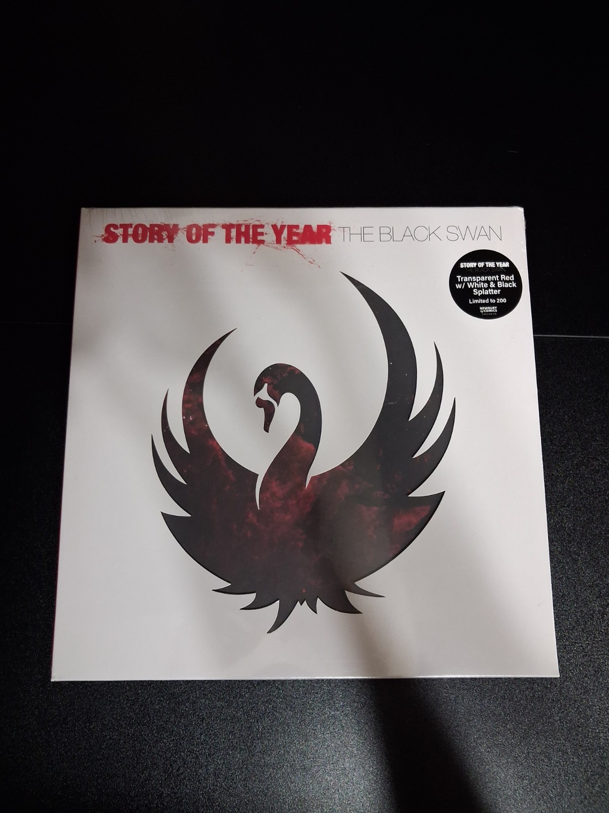 Story Of The Year THE BLACK SWAN Red W/ White/Black Vinyl Newbury Comics */200