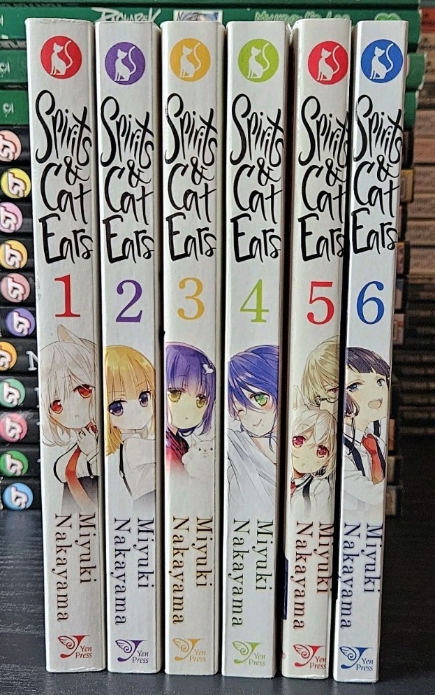 Manga Spirits & Cat Ears Bundle Vol 1-6 English Volumes Miyuki Nakayama